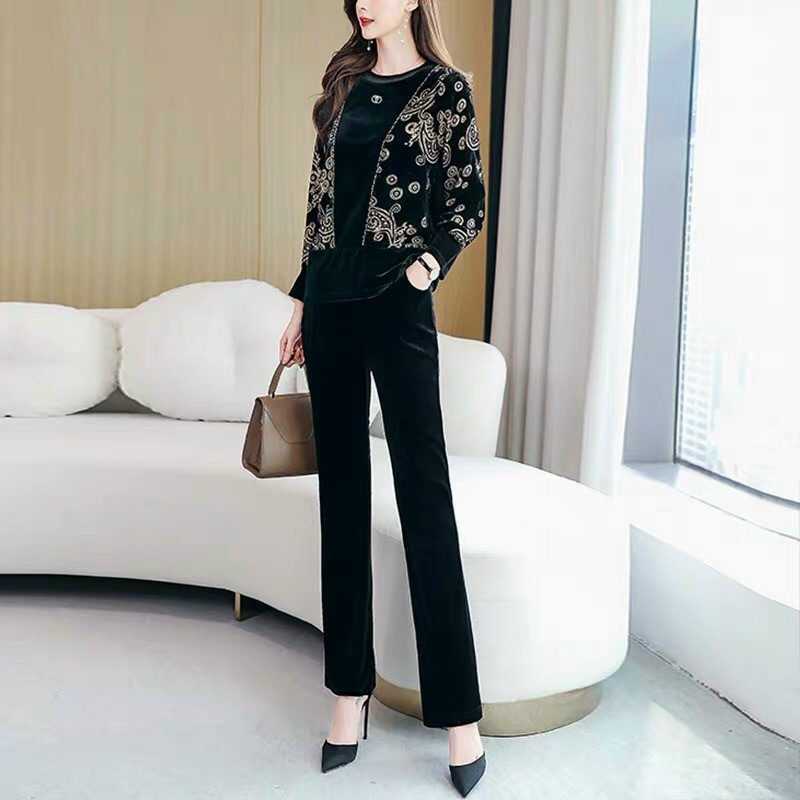 Set Nhung Phối Họa Tiết - BTN86